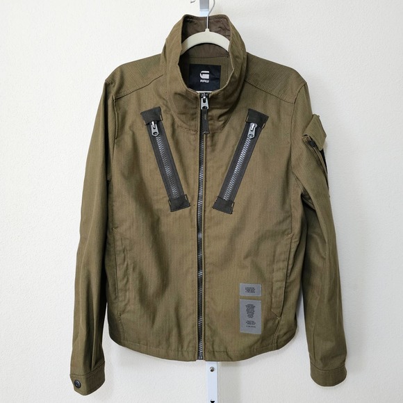 G-Star Raw Other - G-STAR RAW Men's Zip Track Overshirt Olive Jacket Sz M